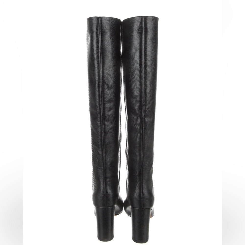 Paris Texas Anja Croco Block-Heel Knee Boots - Picture 4 of 5